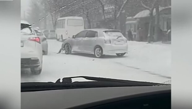 У Києві снігопад, фото: youtube.com