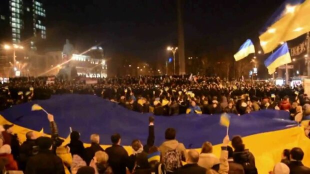 Митинг в Украине, фото: скриншот