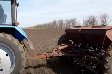 Один трактор и артиллерия: как в этом году украинцы сеют огороды. Видео